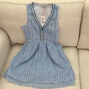 Vineyard Vines Womens Dress-Chevron Fringe Pintuck.Brand new with tags on.